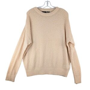 Standard Cloth Sheer Crew Neck Sweater Mens Small Peach Urban Outfitters NWOT